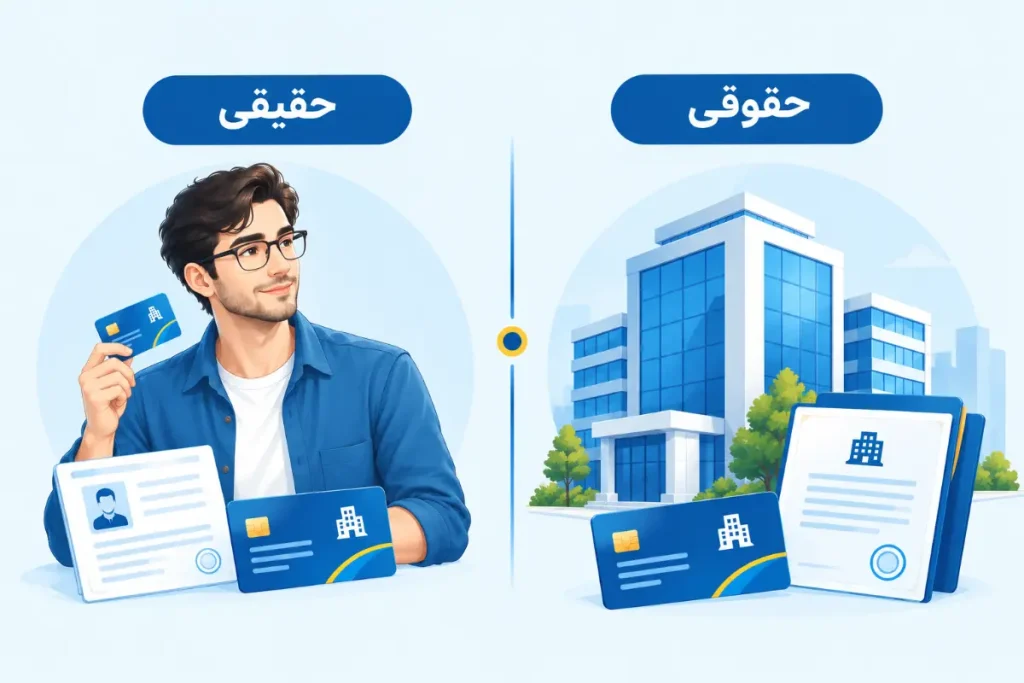 مقایسه کارت بازرگانی حقیقی و حقوقی برای فرد و شرکت