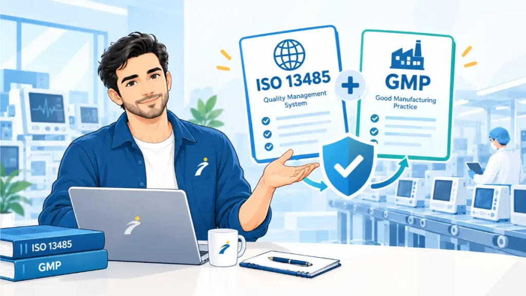 همیار در حال معرفی ISO 13485 و GMP در حوزه تجهیزات پزشکی