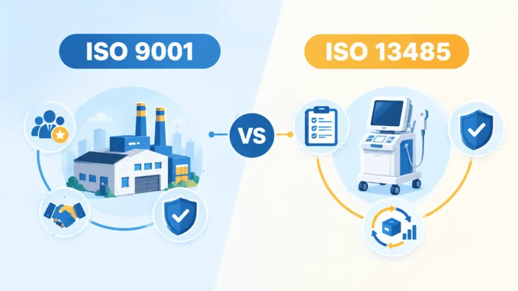 تفاوت ISO 13485 vs ISO 9001 در حوزه کاربرد و تمرکز